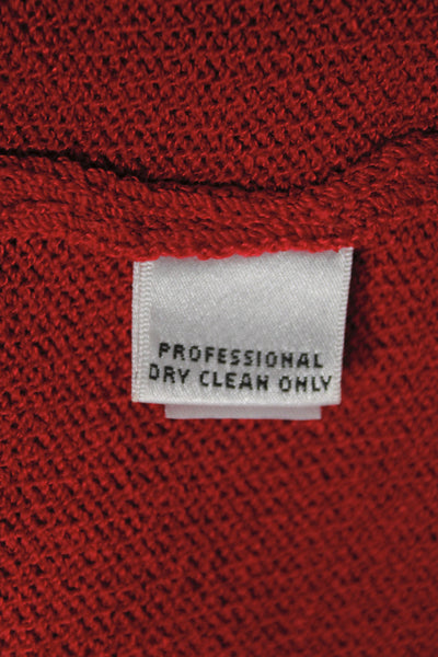 St. John Collection Womens Sweater Shift Dress Red Wool Size 10