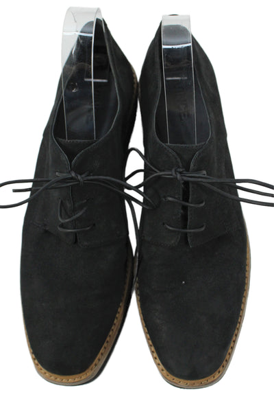 Vince Womens Suede Lace Up Platform Shoes Black Size 9.5
