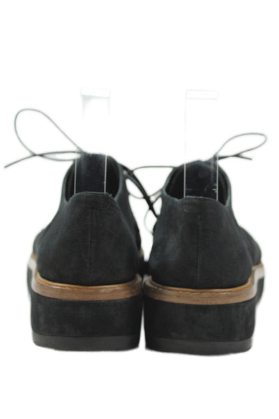 Vince Womens Suede Lace Up Platform Shoes Black Size 9.5