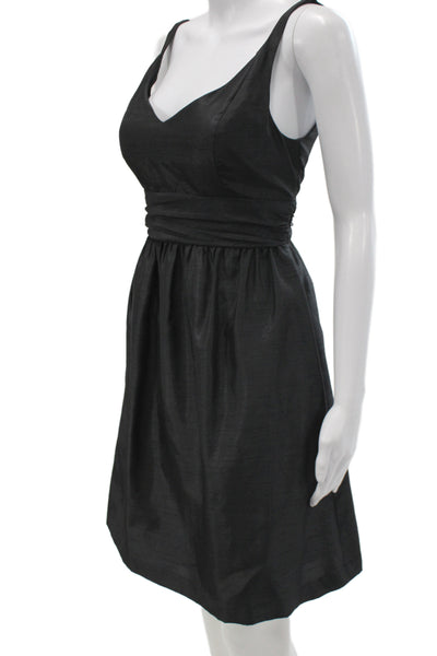 Jenny Yoo Collection Womens A-Line Tank Dress Black V-Neck Mini Size 4