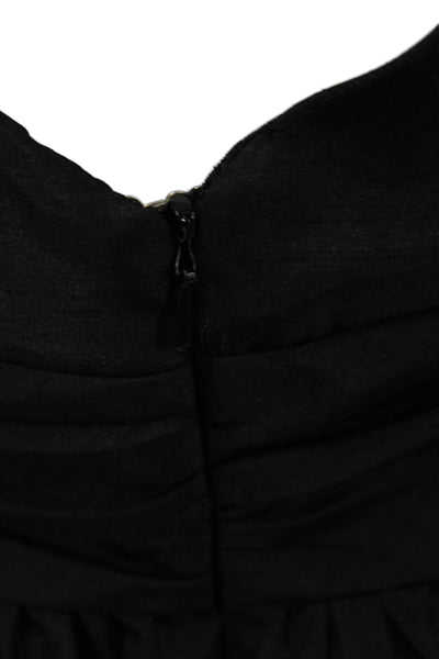 Jenny Yoo Collection Womens A-Line Tank Dress Black V-Neck Mini Size 4
