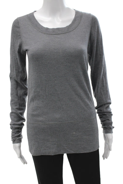 COS Womens Basic Gray 100% Cashmere Round Neck Long Sleeve Sweater Size S
