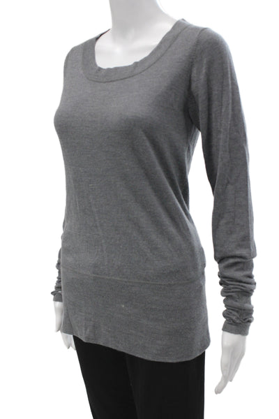 COS Womens Basic Gray 100% Cashmere Round Neck Long Sleeve Sweater Size S