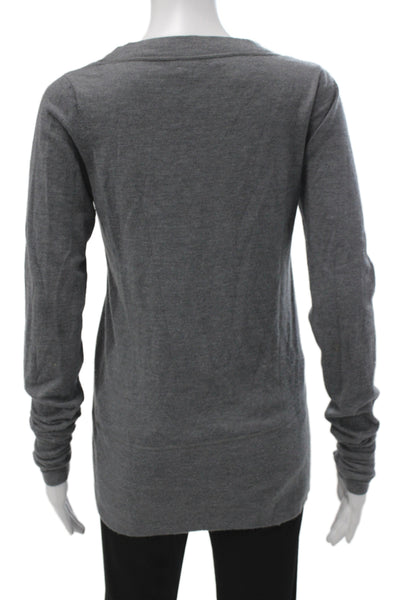 COS Womens Basic Gray 100% Cashmere Round Neck Long Sleeve Sweater Size S