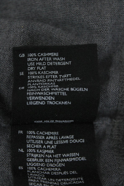 COS Womens Basic Gray 100% Cashmere Round Neck Long Sleeve Sweater Size S