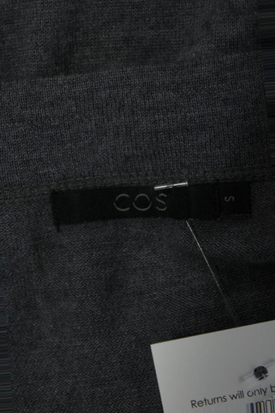 COS Womens Basic Gray 100% Cashmere Round Neck Long Sleeve Sweater Size S