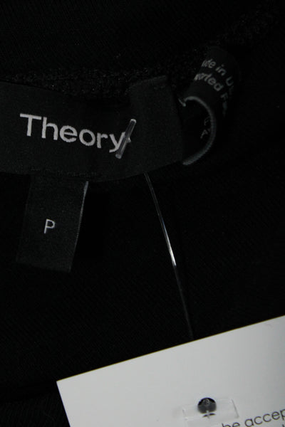 Theory Womens Tops Black Long Sleeve Viscose Blend Petite Size S