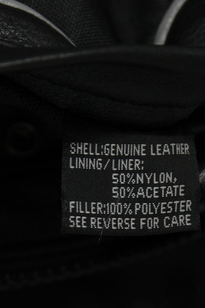 Unik Premium Mens Biker Genuine Leather Vest Black Zip Size XL