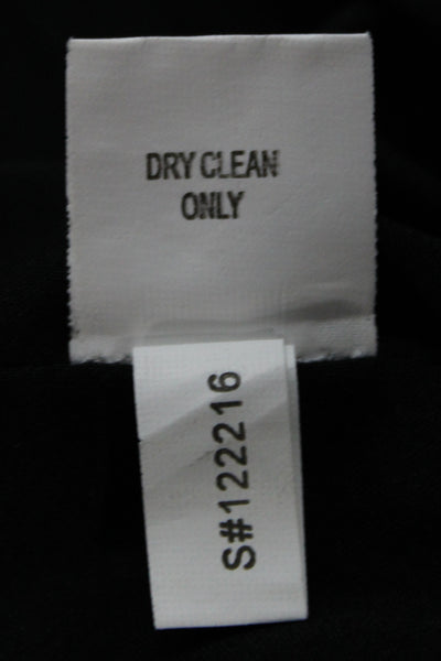 Kay Unger Women Sheath Wrap Black V-Neck Sleeveless Zip Dress Size 12