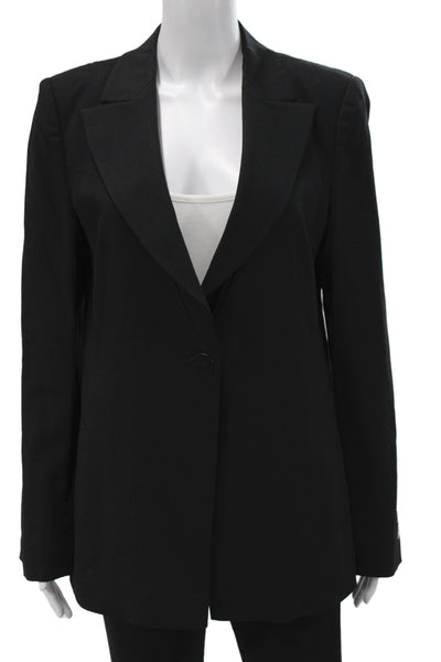 Armani Collezioni Polyester Collard Button front Blazer Black Size 10