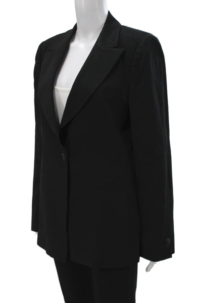 Armani Collezioni Polyester Collard Button front Blazer Black Size 10