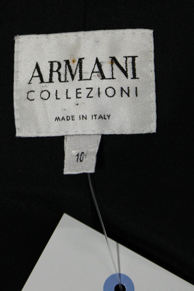 Armani Collezioni Polyester Collard Button front Blazer Black Size 10