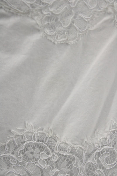 J Crew Women Sundress White Cotton Square Neck Tie Sleeveless Mid-Calf Size XS