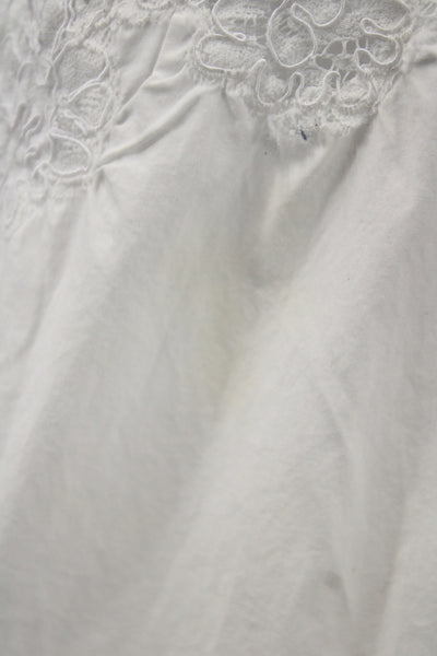 J Crew Women Sundress White Cotton Square Neck Tie Sleeveless Mid-Calf Size XS