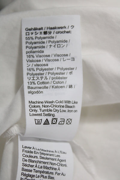 J Crew Women Sundress White Cotton Square Neck Tie Sleeveless Mid-Calf Size XS