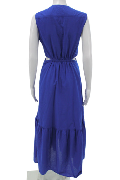 MNG Womens Maxi Dress V-Neck Sleeveless Solid Size S