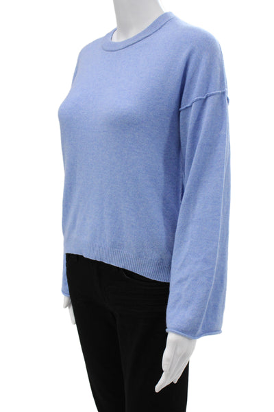 Parrish Unisex Pullover Light Blue 100% Cashmere Crew Neck Long Sleeve Size XS