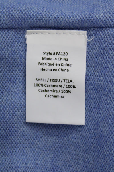 Parrish Unisex Pullover Light Blue 100% Cashmere Crew Neck Long Sleeve Size XS