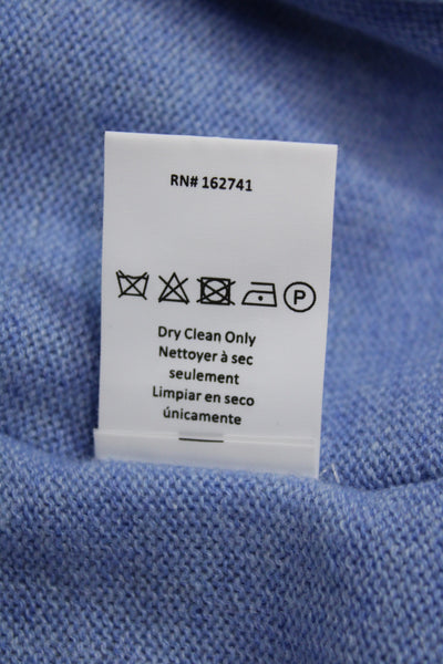 Parrish Unisex Pullover Light Blue 100% Cashmere Crew Neck Long Sleeve Size XS
