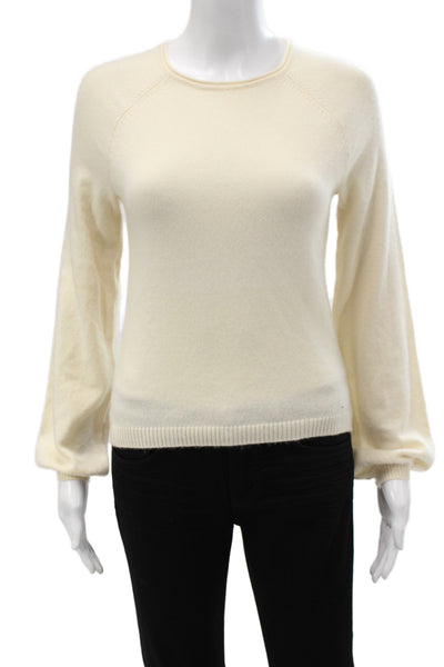 CO Women Pullover Sweater Beige Round Neck Long Sleeve Size XS