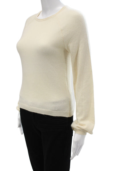 CO Women Pullover Sweater Beige Round Neck Long Sleeve Size XS