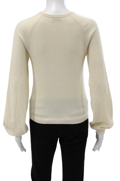 CO Women Pullover Sweater Beige Round Neck Long Sleeve Size XS