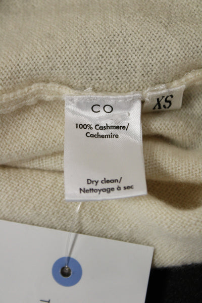 CO Women Pullover Sweater Beige Round Neck Long Sleeve Size XS