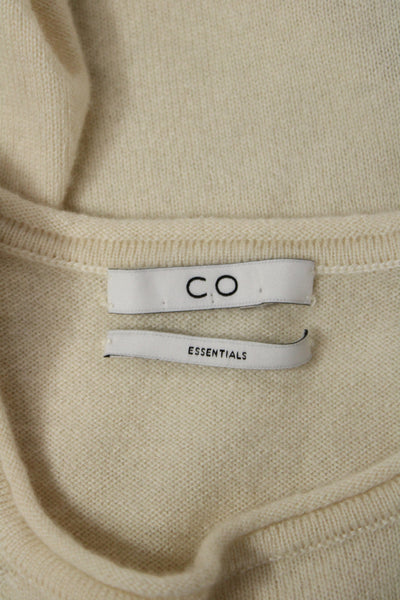 CO Women Pullover Sweater Beige Round Neck Long Sleeve Size XS