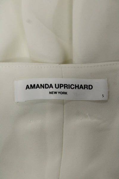 Amanda Uprichard Unisex Designer White Tie Waist Shorts Polyester Size S