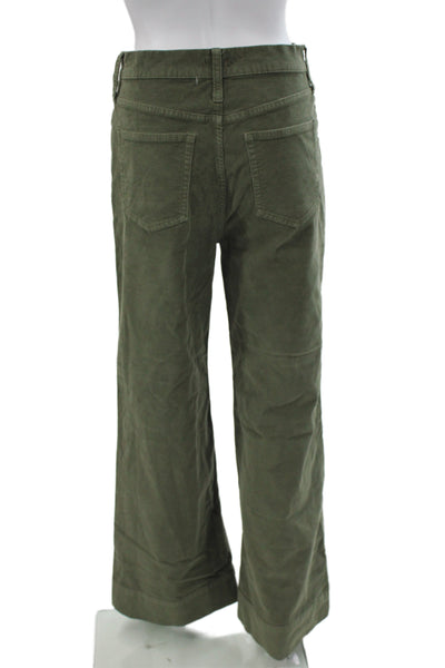 J Crew Unisex Army Green Pants Button Solid Size 26