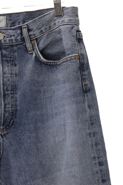 Agolde Women Boyfriend Mom Jeans Blue High Rise Cotton Size 28