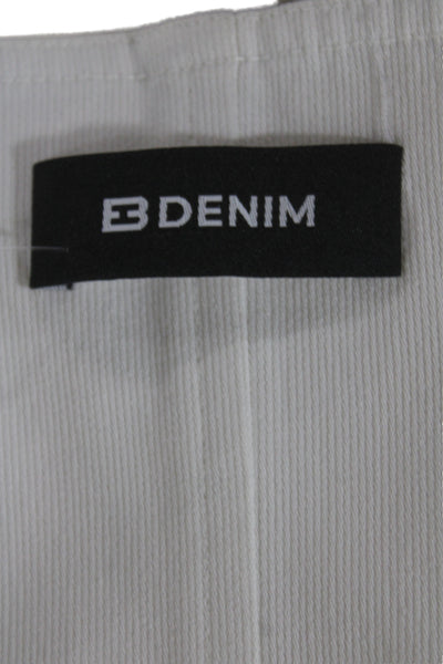 EB Denim Women White Sweetheart Tank Top Size L