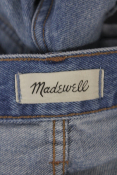 Madewell Unisex Light Blue Cotton Button Shorts 90s Size 25
