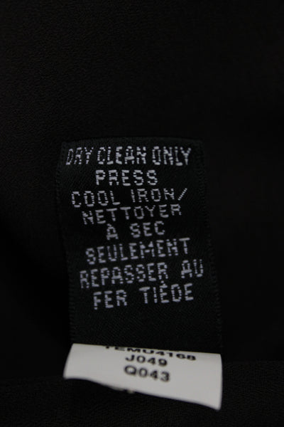 Ellen Tracy Womens A-Line Flare Skirt Black Paisley Cotton Knee Length Size 4