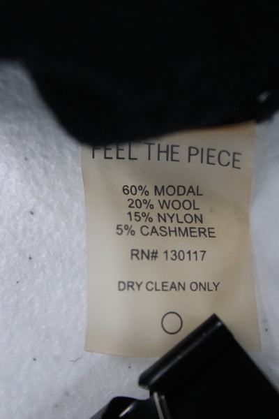 Feel The Piece Unisex Pullover Sweater Black Mock Neck Size One Size