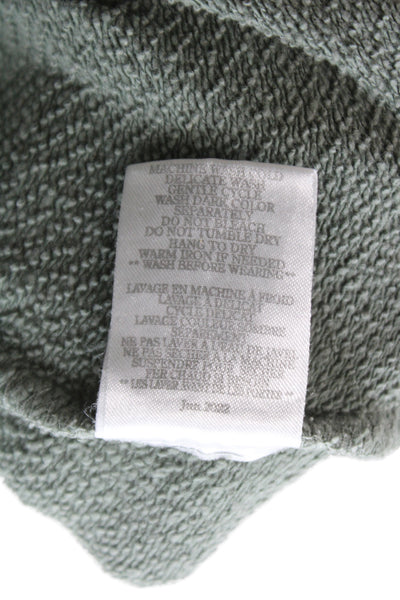 Z Supply Womens Henley Sweatshirt Gray Button Crew Neck Long Sleeve Size M