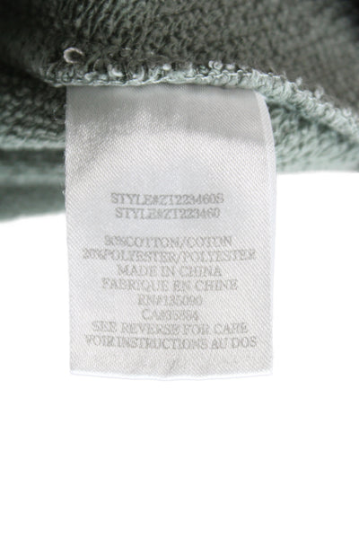 Z Supply Womens Henley Sweatshirt Gray Button Crew Neck Long Sleeve Size M