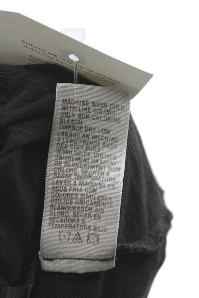Standard James Perse Women Black V-Neck Supima Cotton Tee Short Sleeve Size 3