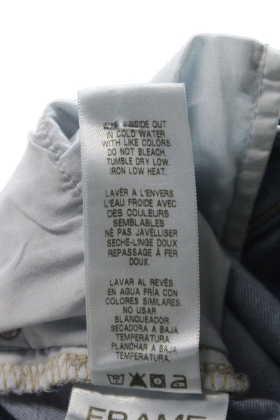 Frame Womens Gray Cropped Skinny High Rise Jeans Size 24