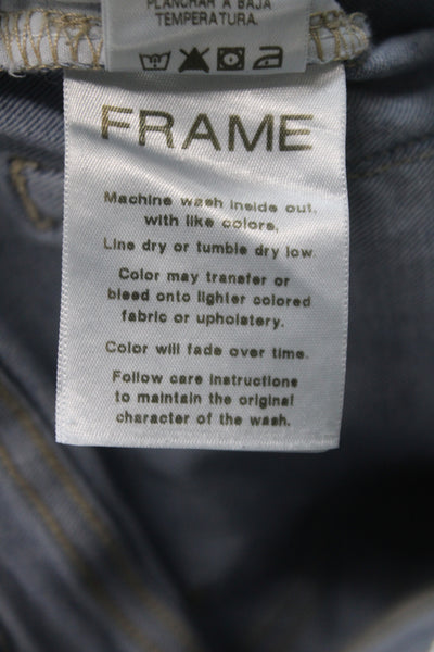 Frame Womens Gray Cropped Skinny High Rise Jeans Size 24