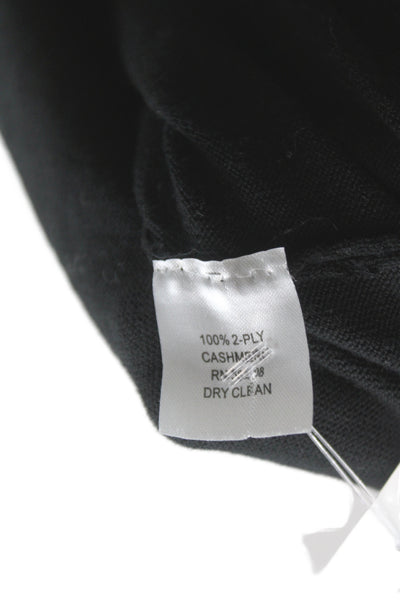 Neiman Marcus Women Cardigan Black Cashmere Crew Neck Button Long Sleeve Size XS