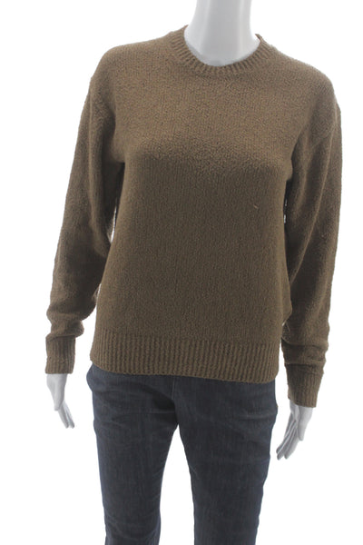 Theory Unisex Pullover Sweaters Brown Crew Neck Long Sleeve Size 0P