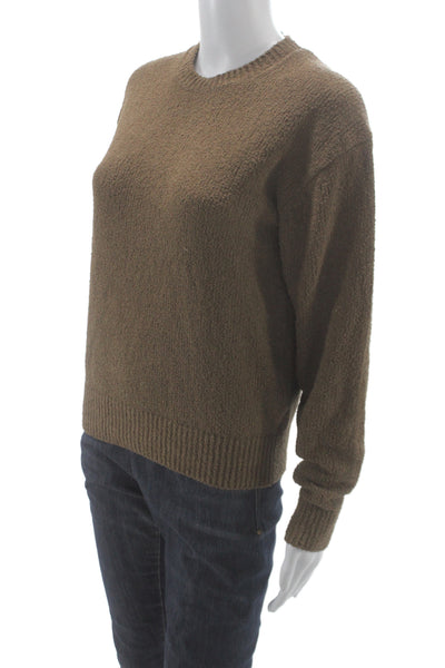 Theory Unisex Pullover Sweaters Brown Crew Neck Long Sleeve Size 0P