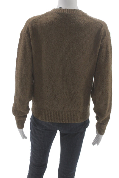 Theory Unisex Pullover Sweaters Brown Crew Neck Long Sleeve Size 0P