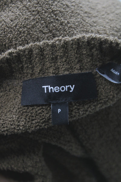 Theory Unisex Pullover Sweaters Brown Crew Neck Long Sleeve Size 0P