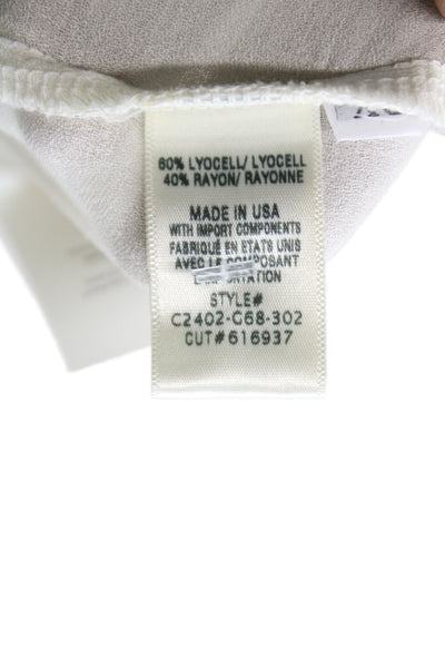 Bella Dahl Women White Collared Long Sleeve Button Up Basic Blouse Size XS