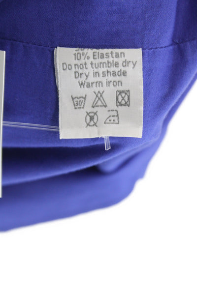 Roberta Freymann Women Shift Dress Blue 3/4 Sleeve Knee Length Size M