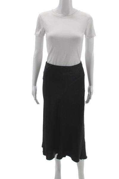& Other Stories Women A-Line Maxi Skirt Black Viscose Size 10