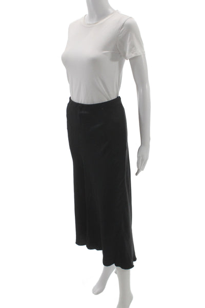 & Other Stories Women A-Line Maxi Skirt Black Viscose Size 10