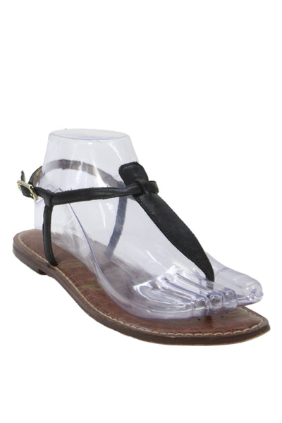 Sam Edelman Womens Leather Thong Slingbacks Gigi Sandals Black Size 6.5 Medium